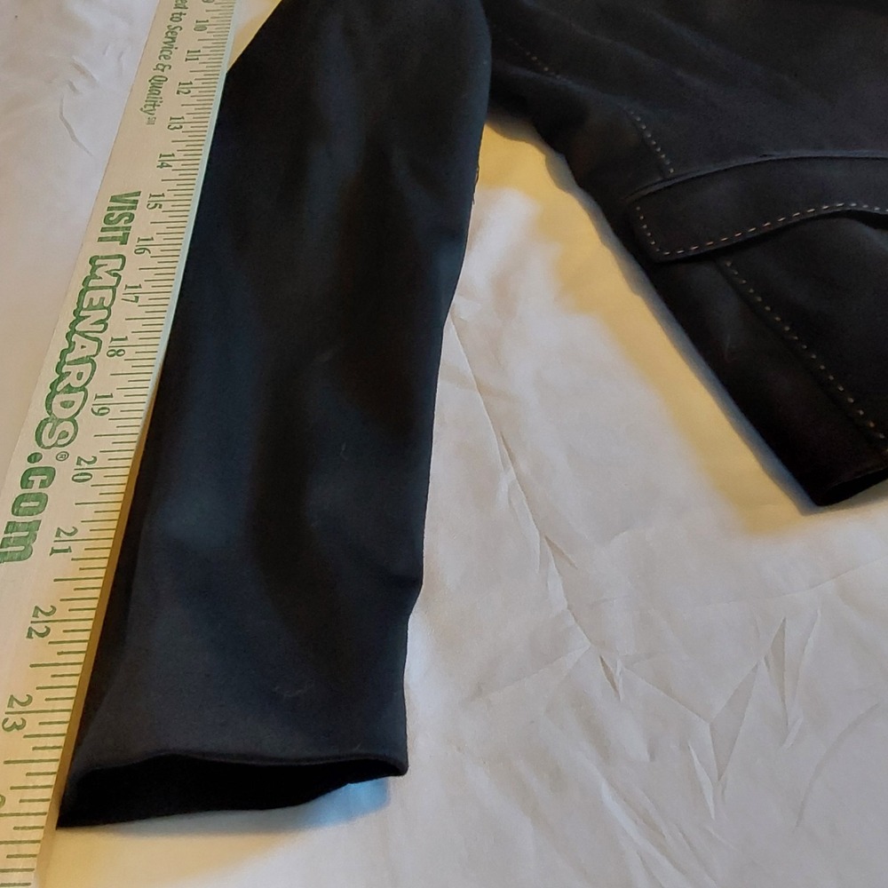 Anne Klein Women's Black Skirt Suit Set W/Stitching Size 4 Long Sleeve Executive - Picture 3 of 14
